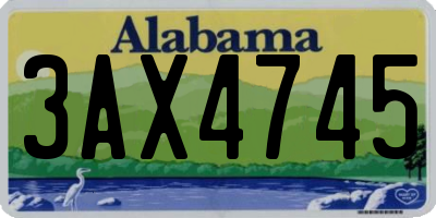 AL license plate 3AX4745
