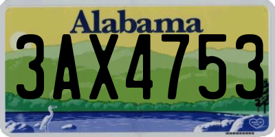 AL license plate 3AX4753