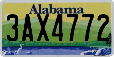 AL license plate 3AX4772