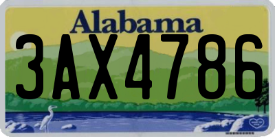 AL license plate 3AX4786