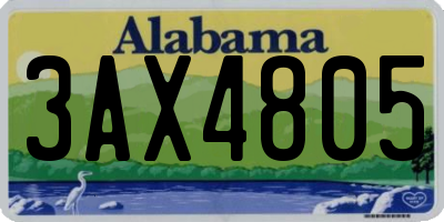 AL license plate 3AX4805