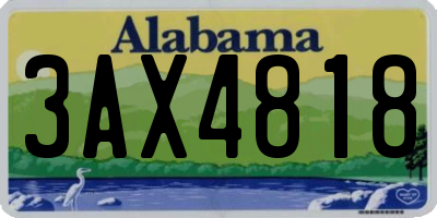 AL license plate 3AX4818