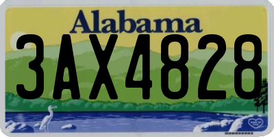 AL license plate 3AX4828