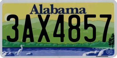 AL license plate 3AX4857
