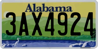 AL license plate 3AX4924