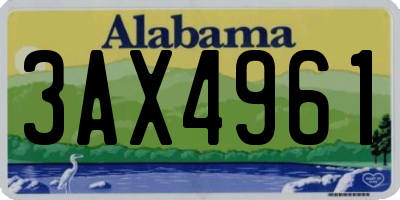 AL license plate 3AX4961
