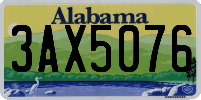 AL license plate 3AX5076