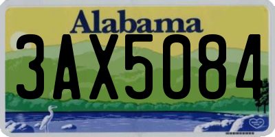 AL license plate 3AX5084