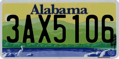 AL license plate 3AX5106