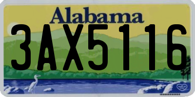 AL license plate 3AX5116