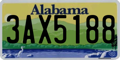 AL license plate 3AX5188