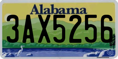 AL license plate 3AX5256