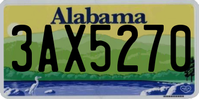 AL license plate 3AX5270