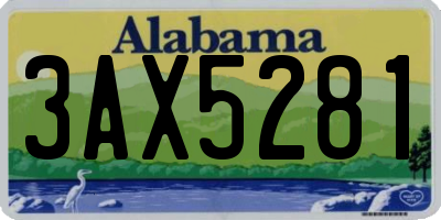 AL license plate 3AX5281