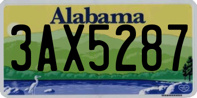 AL license plate 3AX5287