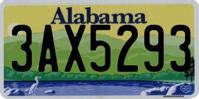 AL license plate 3AX5293