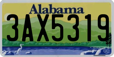 AL license plate 3AX5319