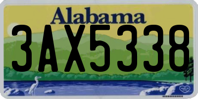 AL license plate 3AX5338
