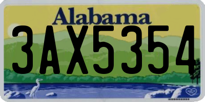 AL license plate 3AX5354