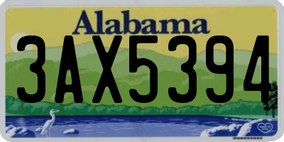 AL license plate 3AX5394