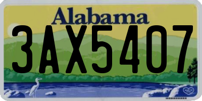 AL license plate 3AX5407