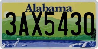 AL license plate 3AX5430