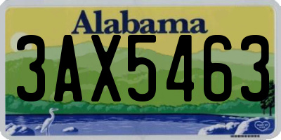AL license plate 3AX5463
