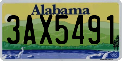 AL license plate 3AX5491