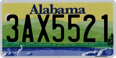 AL license plate 3AX5521