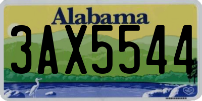 AL license plate 3AX5544