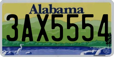AL license plate 3AX5554