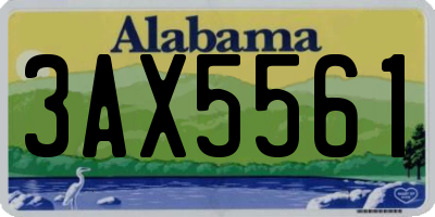 AL license plate 3AX5561