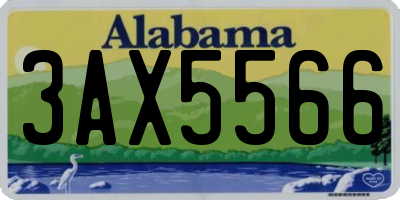 AL license plate 3AX5566
