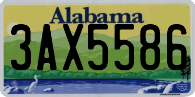 AL license plate 3AX5586