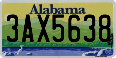 AL license plate 3AX5638