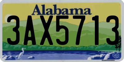 AL license plate 3AX5713