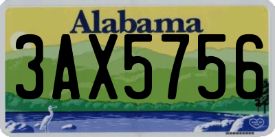 AL license plate 3AX5756
