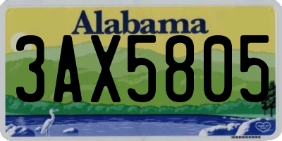 AL license plate 3AX5805