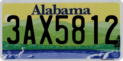 AL license plate 3AX5812