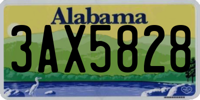 AL license plate 3AX5828