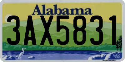AL license plate 3AX5831