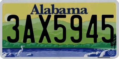AL license plate 3AX5945