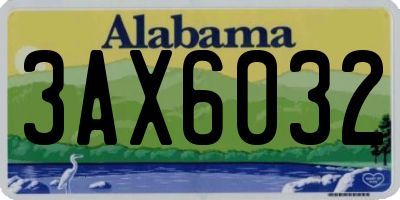 AL license plate 3AX6032