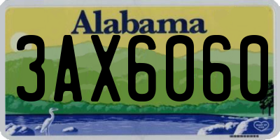 AL license plate 3AX6060