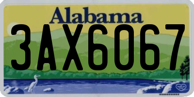 AL license plate 3AX6067
