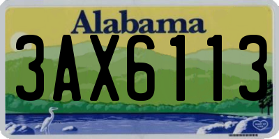 AL license plate 3AX6113
