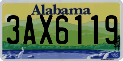 AL license plate 3AX6119