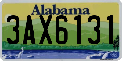 AL license plate 3AX6131
