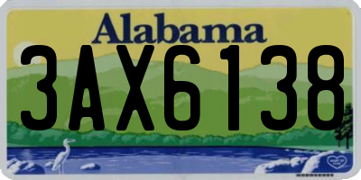 AL license plate 3AX6138
