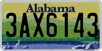 AL license plate 3AX6143